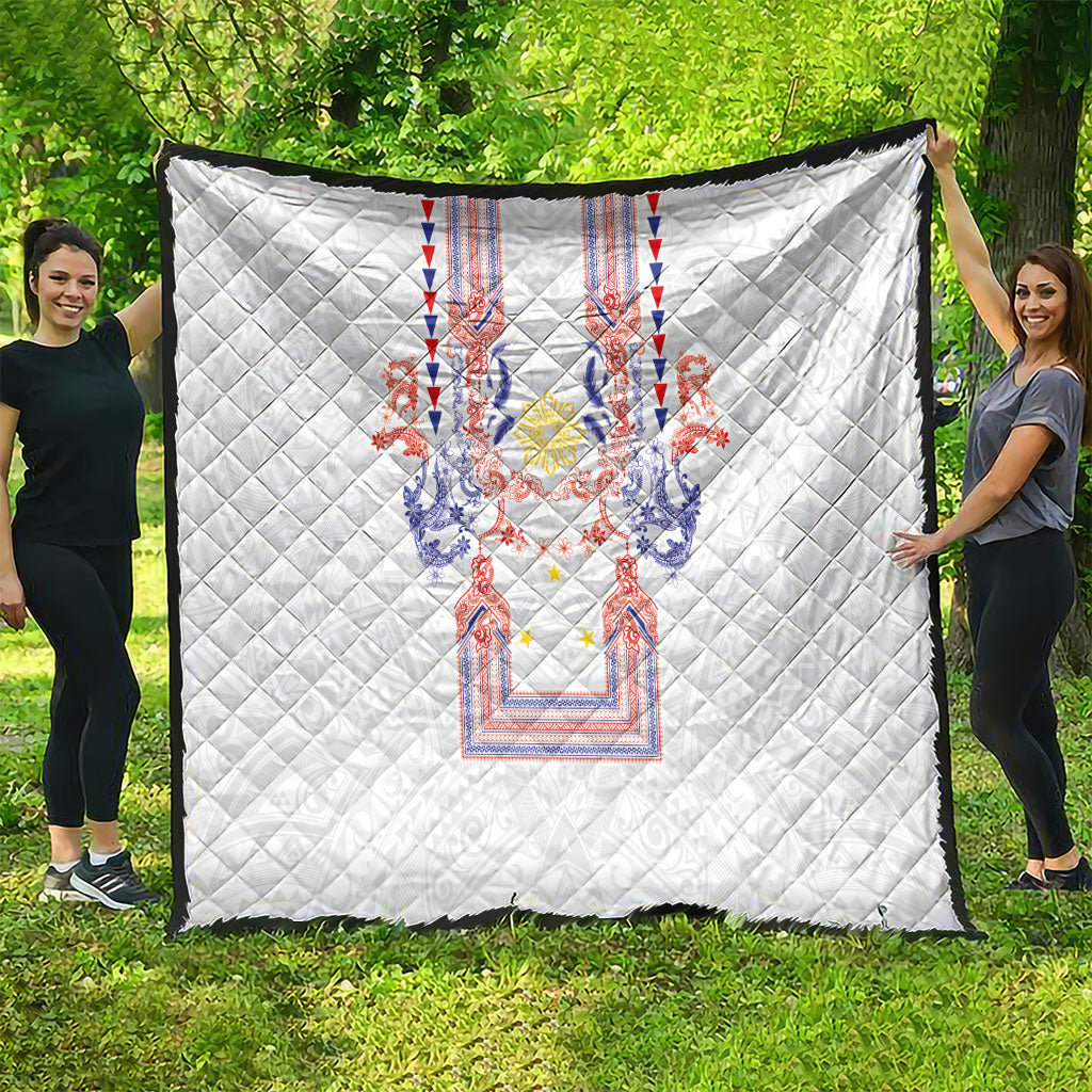 Philippines Barong Style Quilt Polynesian Kakau Art Tattoos with Tribal Filipino Sun