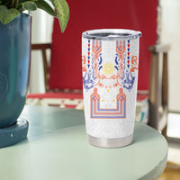 Philippines Barong Style Tumbler Cup Polynesian Kakau Art Tattoos with Tribal Filipino Sun LT03 - Polynesian Pride