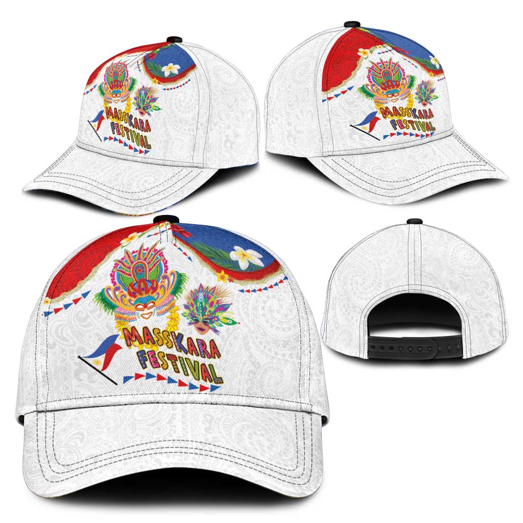 Philippines MassKara Festival Classic Cap Smile Masks with Hawaiian Art Pattern and Tropical Plants LT03 - Polynesian Pride