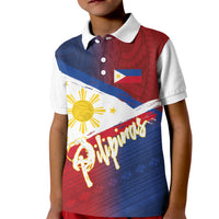 Philippines Basketball Custom Kid Polo Shirt Pilipinas Tribal Pattern LT03 Kid Multicolor - Polynesian Pride