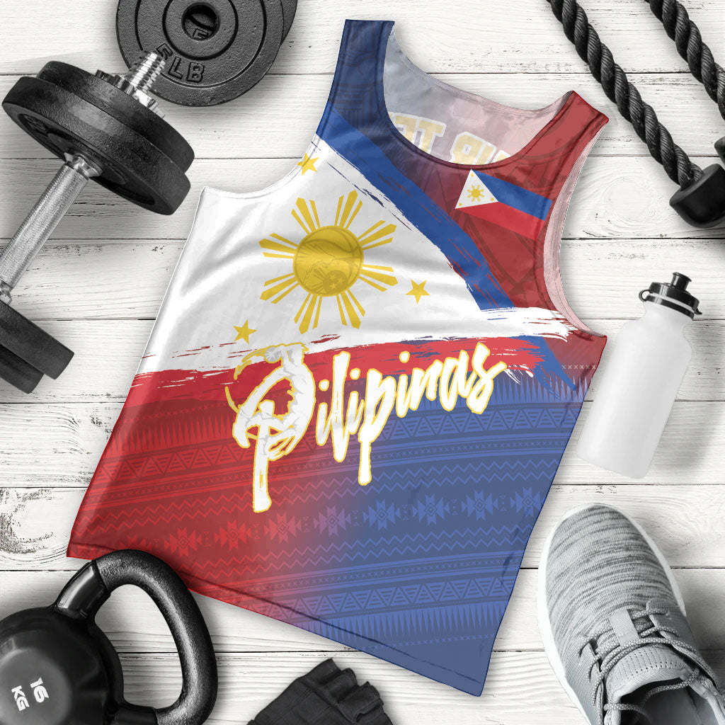 Philippines Basketball Custom Men Tank Top Pilipinas Tribal Pattern LT03 - Polynesian Pride