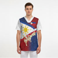 Philippines Basketball Custom Scrub Top Pilipinas Tribal Pattern