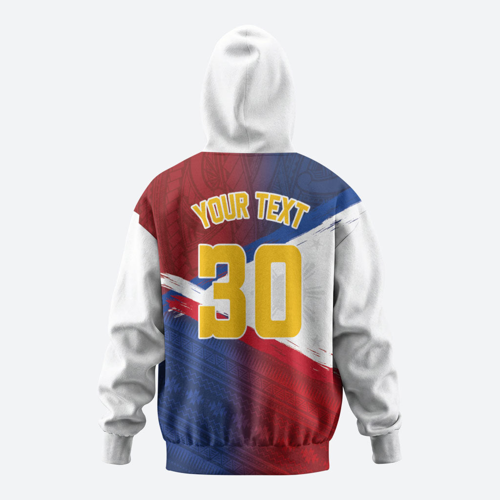 Philippines Basketball Custom Zip Hoodie Pilipinas Tribal Pattern LT03 - Polynesian Pride