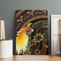 Papua New Guinea and Indonesia Batik Canvas Wall Art Bird of Paradise with Tribal Batik Patterns