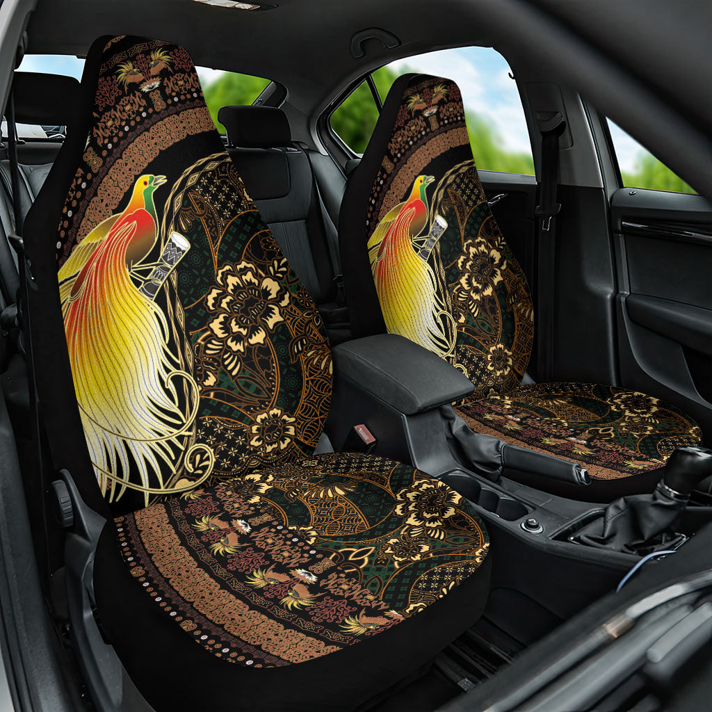 Papua New Guinea and Indonesia Batik Car Seat Cover Bird of Paradise with Tribal Batik Patterns LT03 One Size Multicolor - Polynesian Pride
