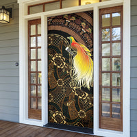 Papua New Guinea and Indonesia Batik Door Cover Bird of Paradise with Tribal Batik Patterns LT03 - Polynesian Pride