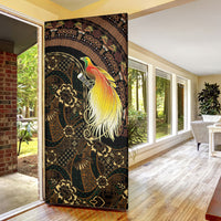 Papua New Guinea and Indonesia Batik Door Cover Bird of Paradise with Tribal Batik Patterns LT03 - Polynesian Pride
