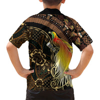 Papua New Guinea and Indonesia Batik Family Matching Puletasi and Hawaiian Shirt Bird of Paradise with Tribal Batik Patterns LT03 - Polynesian Pride