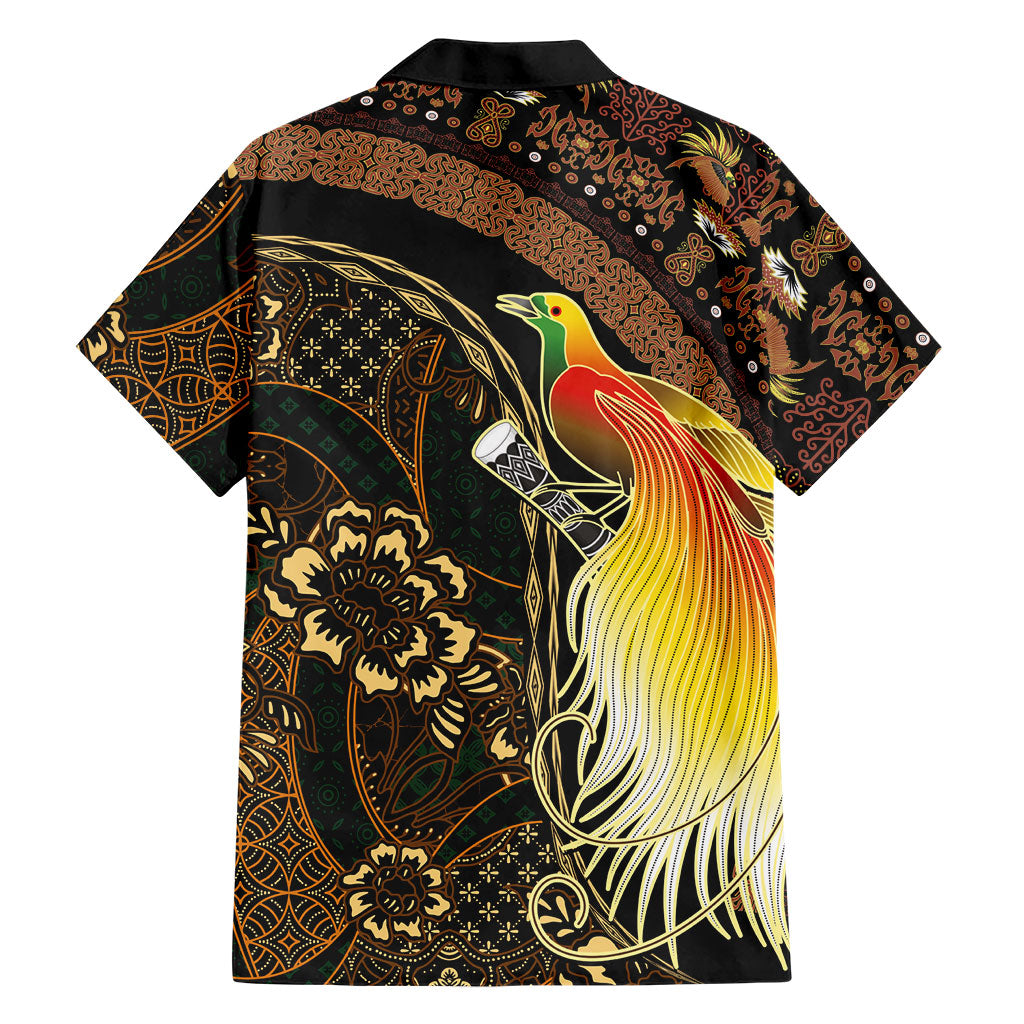 Papua New Guinea and Indonesia Batik Family Matching Puletasi and Hawaiian Shirt Bird of Paradise with Tribal Batik Patterns LT03 - Polynesian Pride