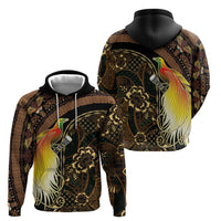 Papua New Guinea and Indonesia Batik Hoodie Bird of Paradise with Tribal Batik Patterns LT03 - Polynesian Pride