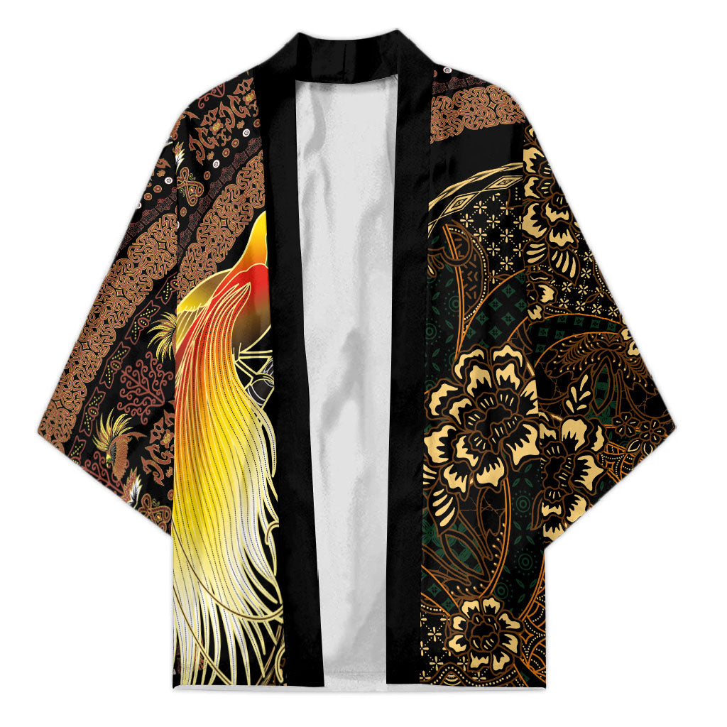Papua New Guinea and Indonesia Batik Kimono Bird of Paradise with Tribal Batik Patterns LT03 Unisex Multicolor - Polynesian Pride