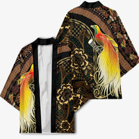 Papua New Guinea and Indonesia Batik Kimono Bird of Paradise with Tribal Batik Patterns LT03 - Polynesian Pride