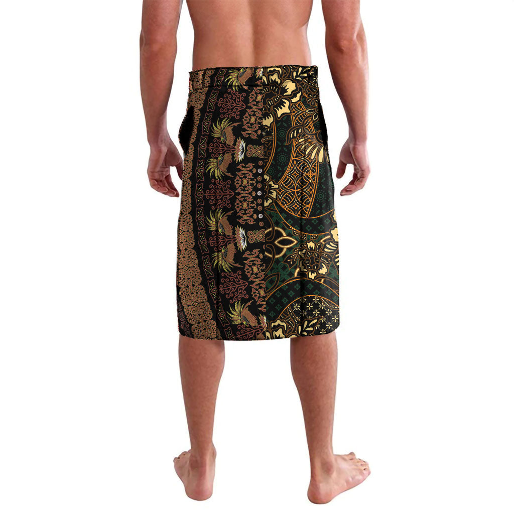 Papua New Guinea and Indonesia Batik Lavalava Bird of Paradise with Tribal Batik Patterns LT03 - Polynesian Pride