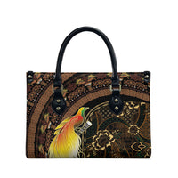 Papua New Guinea and Indonesia Batik Leather Bag Bird of Paradise with Tribal Batik Patterns LT03 - Polynesian Pride