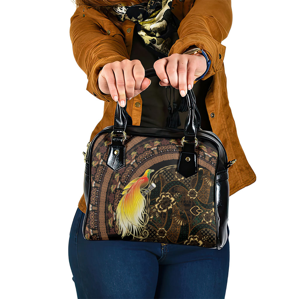 Papua New Guinea and Indonesia Batik Shoulder Handbag Bird of Paradise with Tribal Batik Patterns LT03 One Size Multicolor - Polynesian Pride