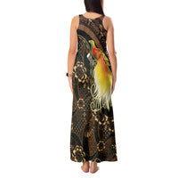 Papua New Guinea and Indonesia Batik Tank Maxi Dress Bird of Paradise with Tribal Batik Patterns LT03 - Polynesian Pride