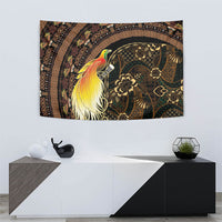 Papua New Guinea and Indonesia Batik Tapestry Bird of Paradise with Tribal Batik Patterns LT03 - Polynesian Pride