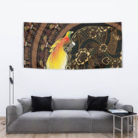 Papua New Guinea and Indonesia Batik Tapestry Bird of Paradise with Tribal Batik Patterns LT03 - Polynesian Pride