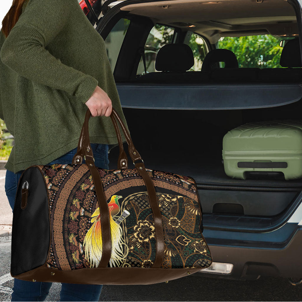 Papua New Guinea and Indonesia Batik Travel Bag Bird of Paradise with Tribal Batik Patterns LT03 - Polynesian Pride