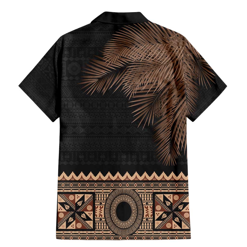 Fiji Palm Leaves Family Matching Mermaid Dress and Hawaiian Shirt Masi and Tapa Tribal Pattern Beige Color LT03 - Polynesian Pride