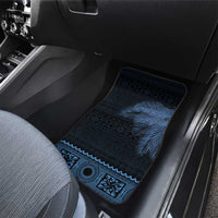 Fiji Palm Leaves Car Mats Masi and Tapa Tribal Pattern Blue Color