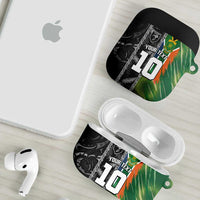 Custom Aotearoa South Africa Rugby Freedom Cup AirPods Case Maori Silver Fern Art and Sporty Flag SA LT03 - Polynesian Pride