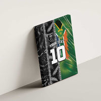 Custom Aotearoa South Africa Rugby Freedom Cup Canvas Wall Art Maori Silver Fern Art and Sporty Flag SA LT03 - Polynesian Pride