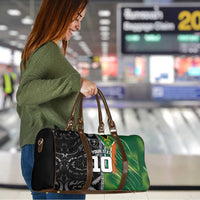 Custom Aotearoa South Africa Rugby Freedom Cup Travel Bag Maori Silver Fern Art and Sporty Flag SA LT03 - Polynesian Pride