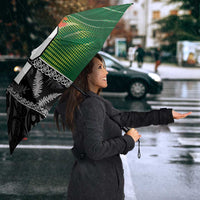 Custom Aotearoa South Africa Rugby Freedom Cup Umbrella Maori Silver Fern Art and Sporty Flag SA LT03 - Polynesian Pride