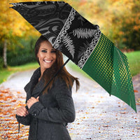 Custom Aotearoa South Africa Rugby Freedom Cup Umbrella Maori Silver Fern Art and Sporty Flag SA LT03 - Polynesian Pride