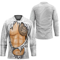Samoan Tatau Hockey Jersey Tattoo Reveal Effect LT03 - Polynesian Pride