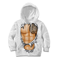 Samoan Tatau Kid Hoodie Tattoo Reveal Effect LT03 Hoodie White - Polynesian Pride