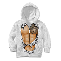 Samoan Tatau Kid Hoodie Tattoo Reveal Effect LT03 Zip Hoodie White - Polynesian Pride