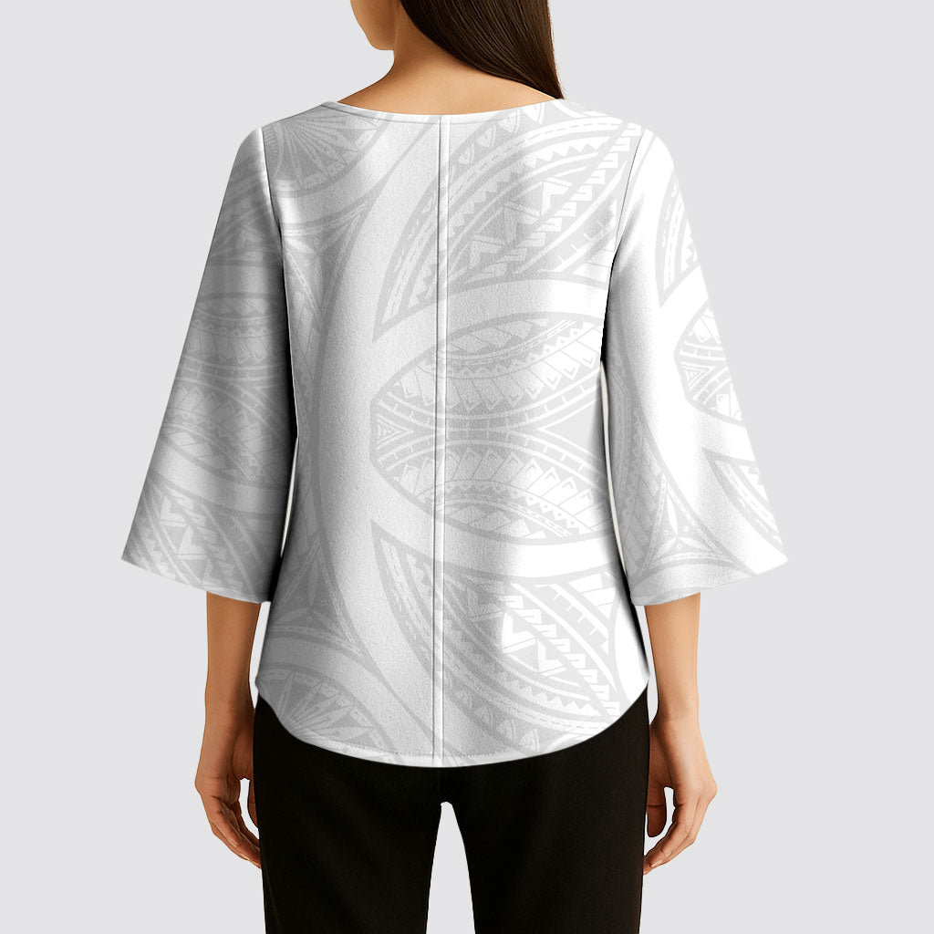 Samoan Tatau Kimono Sleeve Blouse Tattoo Reveal Effect LT03 - Polynesian Pride