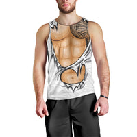 Samoan Tatau Men Tank Top Tattoo Reveal Effect LT03 - Polynesian Pride