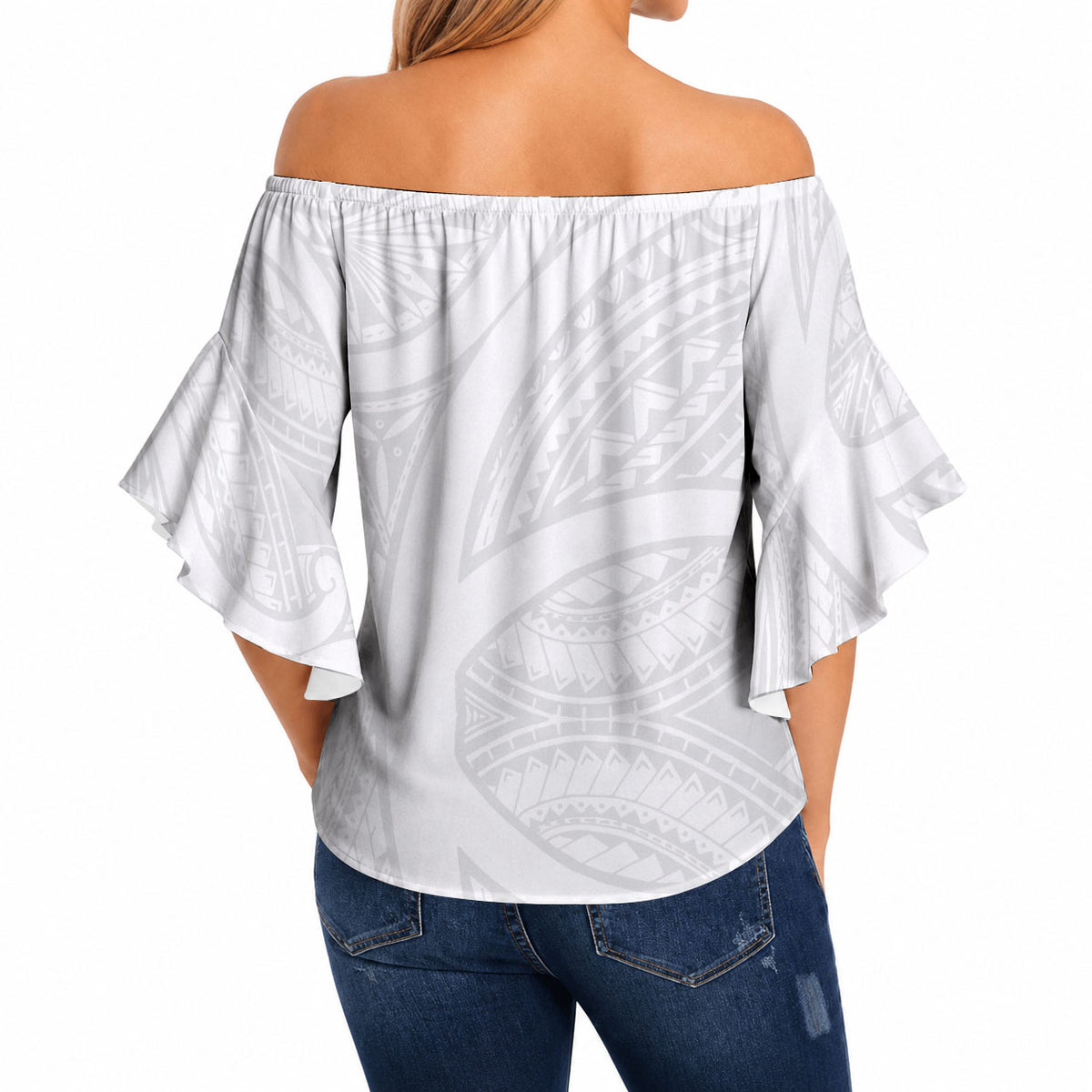 Samoan Tatau Off Shoulder Wrap Waist Top Tattoo Reveal Effect LT03 - Polynesian Pride