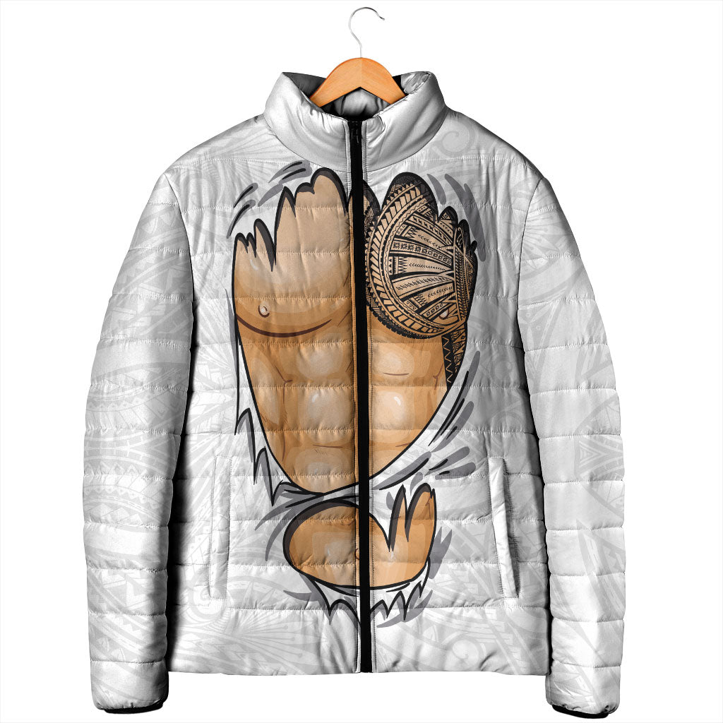 Samoan Tatau Padded Jacket Tattoo Reveal Effect LT03 - Polynesian Pride