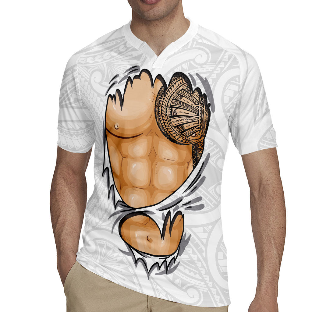 Samoan Tatau Rugby Jersey Tattoo Reveal Effect LT03 - Polynesian Pride