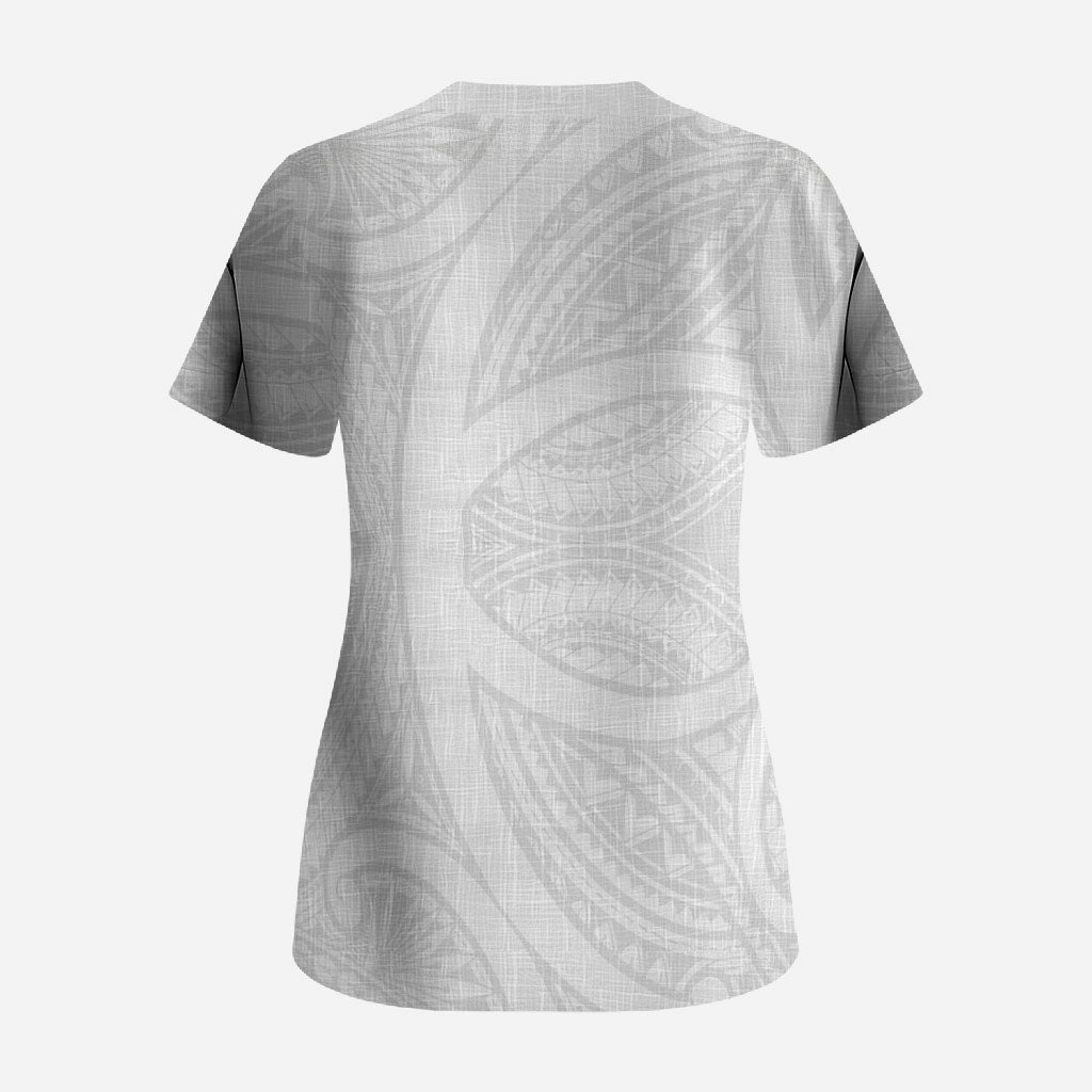 Samoan Tatau Scrub Top Tattoo Reveal Effect LT03 - Polynesian Pride
