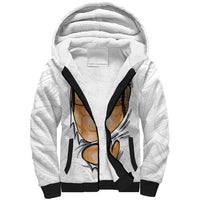 Samoan Tatau Sherpa Hoodie Tattoo Reveal Effect LT03 Unisex White - Polynesian Pride