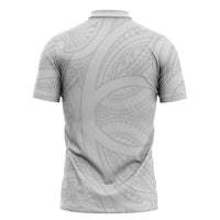 Samoan Tatau Zipper Polo Shirt Tattoo Reveal Effect LT03 - Polynesian Pride