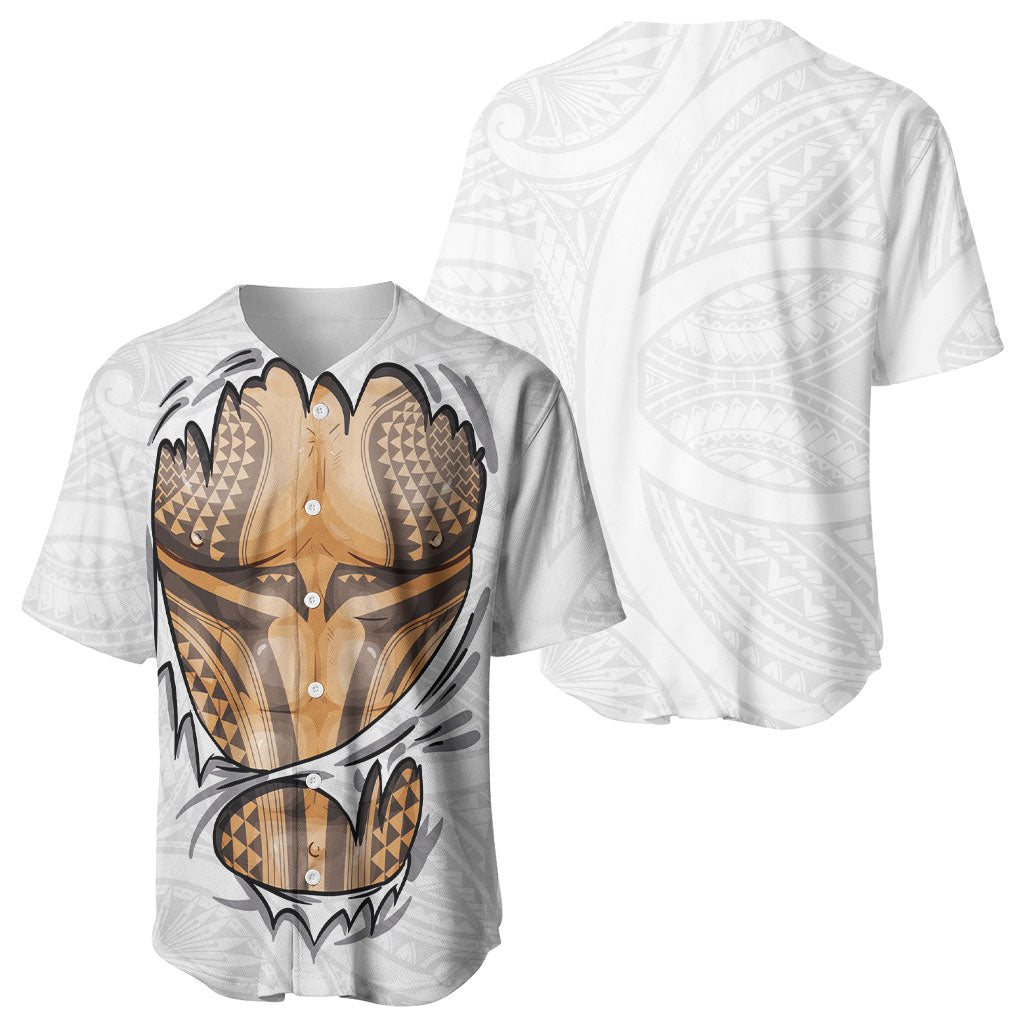 Hawaiian Kakau Baseball Jersey Aquaman Tattoo Reveal Effect LT03 - Polynesian Pride