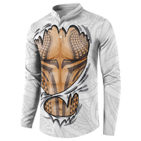 Hawaiian Kakau Button Sweatshirt Aquaman Tattoo Reveal Effect LT03 - Polynesian Pride