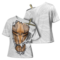 Hawaiian Kakau Cross Shoulder Shirt Aquaman Tattoo Reveal Effect LT03 - Polynesian Pride