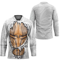 Hawaiian Kakau Hockey Jersey Aquaman Tattoo Reveal Effect LT03 - Polynesian Pride