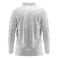 Hawaiian Kakau Long Sleeve Polo Shirt Aquaman Tattoo Reveal Effect LT03 - Polynesian Pride