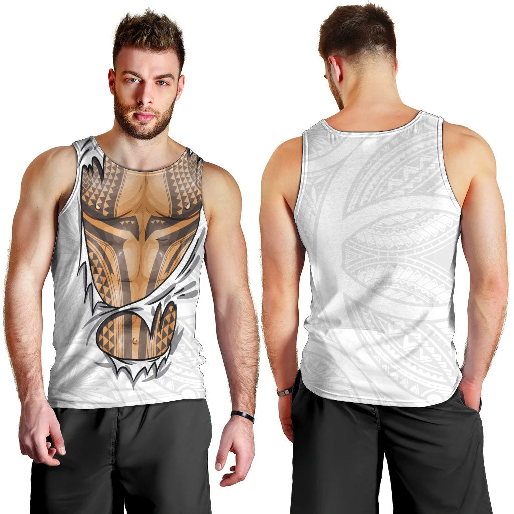 Hawaiian Kakau Men Tank Top Aquaman Tattoo Reveal Effect LT03 - Polynesian Pride