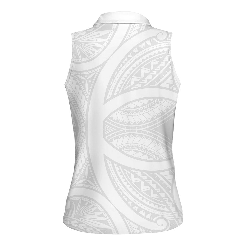 Hawaiian Kakau Women Sleeveless Polo Shirt Aquaman Tattoo Reveal Effect LT03 - Polynesian Pride