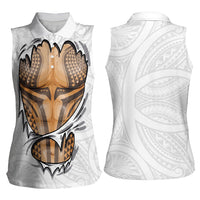 Hawaiian Kakau Women Sleeveless Polo Shirt Aquaman Tattoo Reveal Effect LT03 - Polynesian Pride