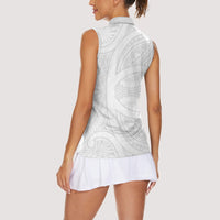 Hawaiian Kakau Women Sleeveless Polo Shirt Aquaman Tattoo Reveal Effect LT03 - Polynesian Pride